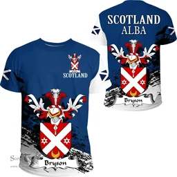 Scottish Bryson Clan Scottish Family Crest Scotland Alba Thistle T Shirt