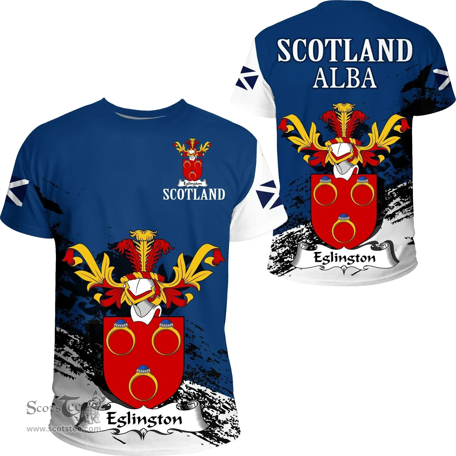 Scottish Eglington Clan Scottish Family Crest Scotland Alba Thistle T Shirt
