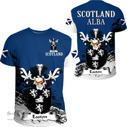 Scottish Easton or Eiston Clan Scottish Family Crest Scotland Alba Thistle T Shirt