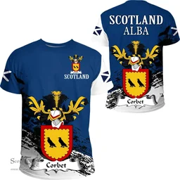 Scottish Corbet Clan Scottish Family Crest Scotland Alba Thistle T Shirt