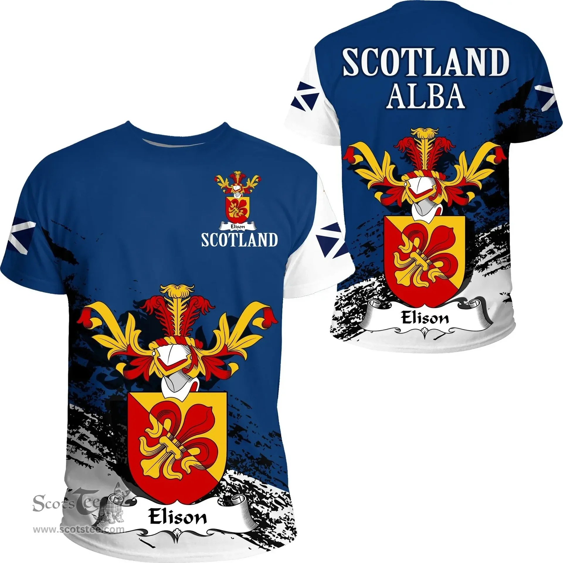 Scottish Elison Clan Scottish Family Crest Scotland Alba Thistle T Shirt