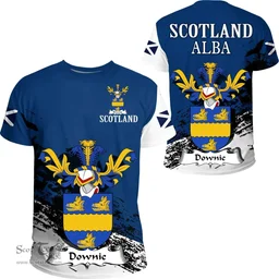 Scottish Downie or Downey Clan Scottish Family Crest Scotland Alba Thistle T Shirt