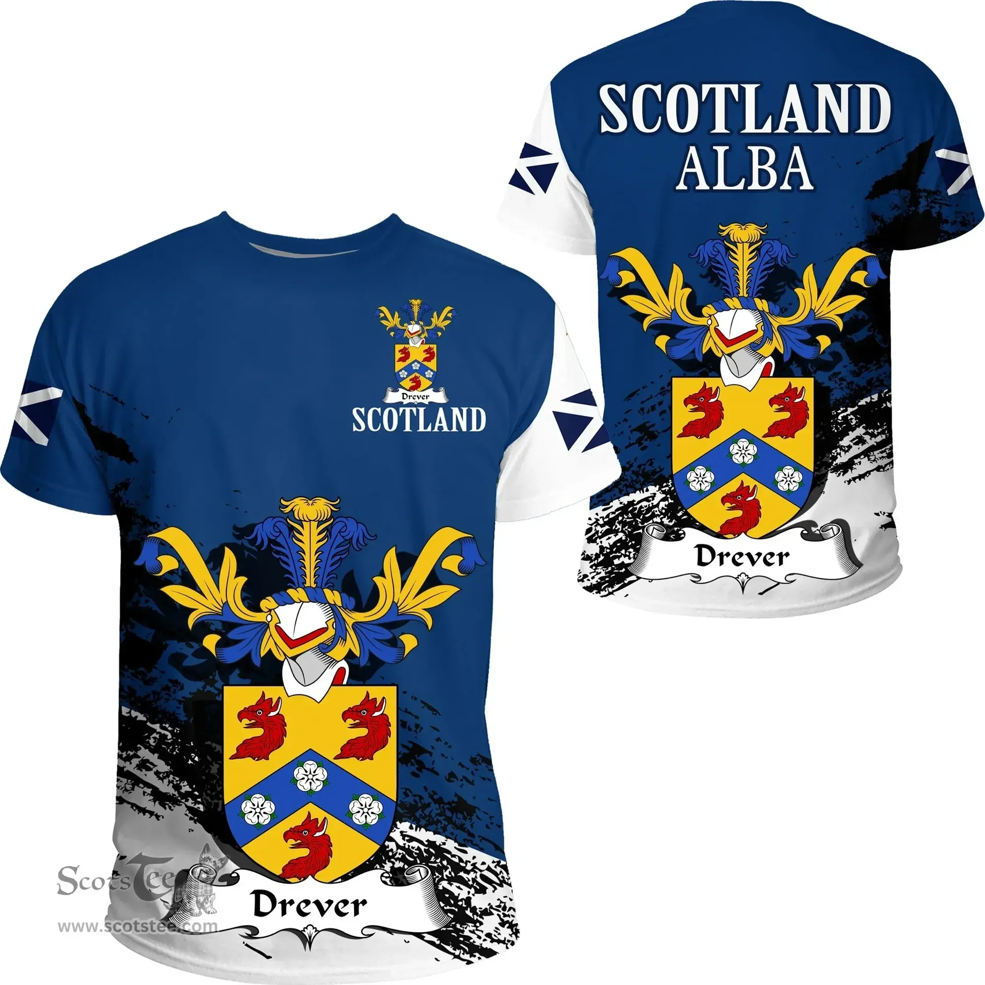 Scottish Drever or Driver Clan Scottish Family Crest Scotland Alba Thistle T Shirt