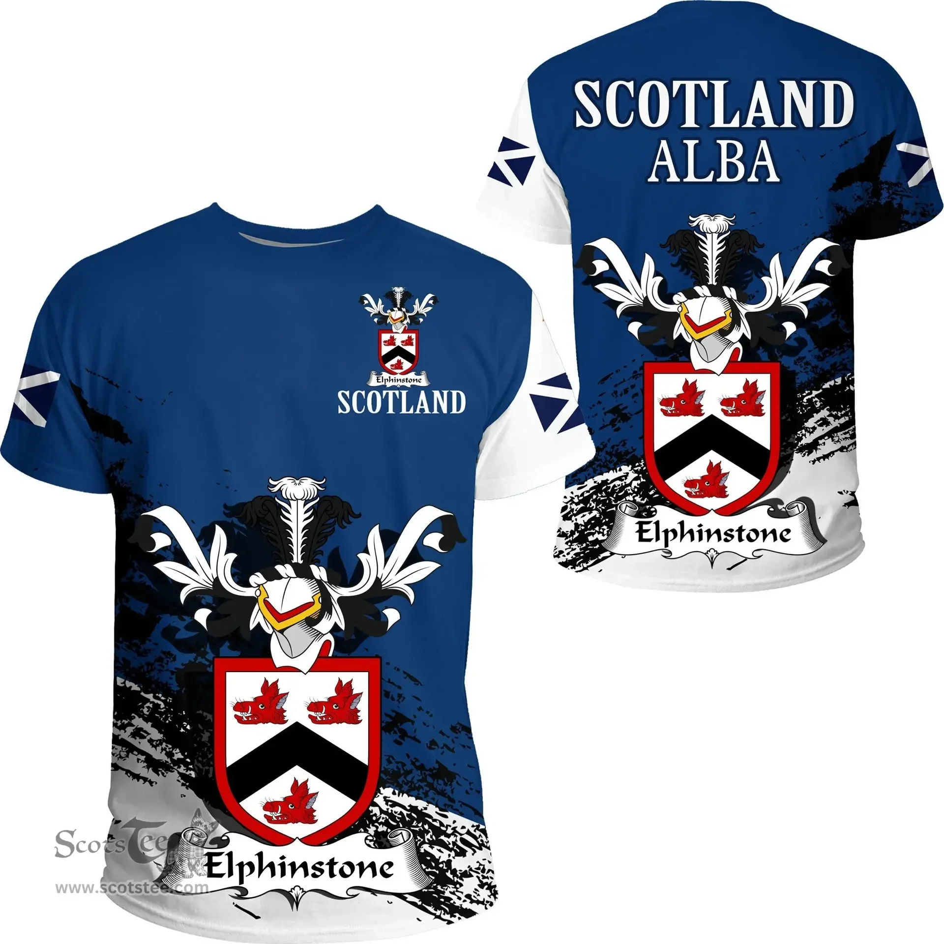 Scottish Elphinstone Clan Scottish Family Crest Scotland Alba Thistle T Shirt