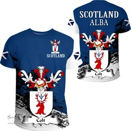 Scottish Colt Clan Scottish Family Crest Scotland Alba Thistle T Shirt