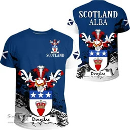 Scottish Douglas Clan Scottish Family Crest Scotland Alba Thistle T Shirt