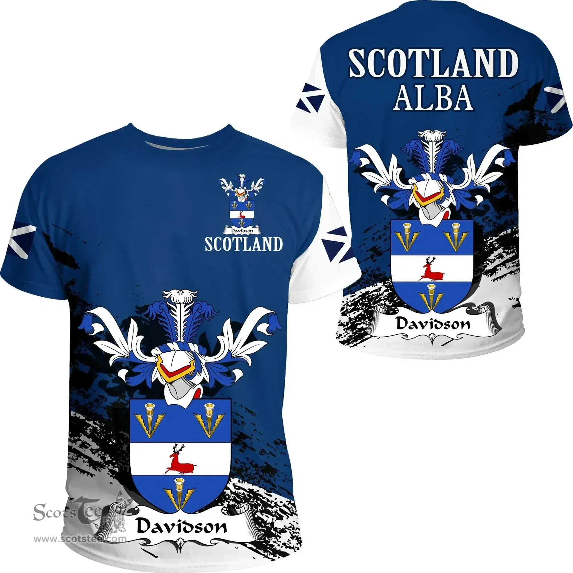Scottish Davidson Clan Scottish Family Crest Scotland Alba Thistle T Shirt