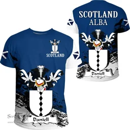 Scottish Daniell Clan Scottish Family Crest Scotland Alba Thistle T Shirt