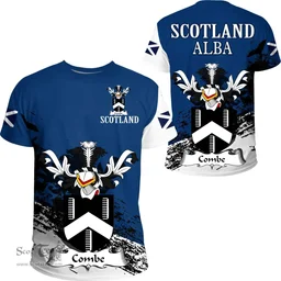 Scottish Combe Clan Scottish Family Crest Scotland Alba Thistle T Shirt