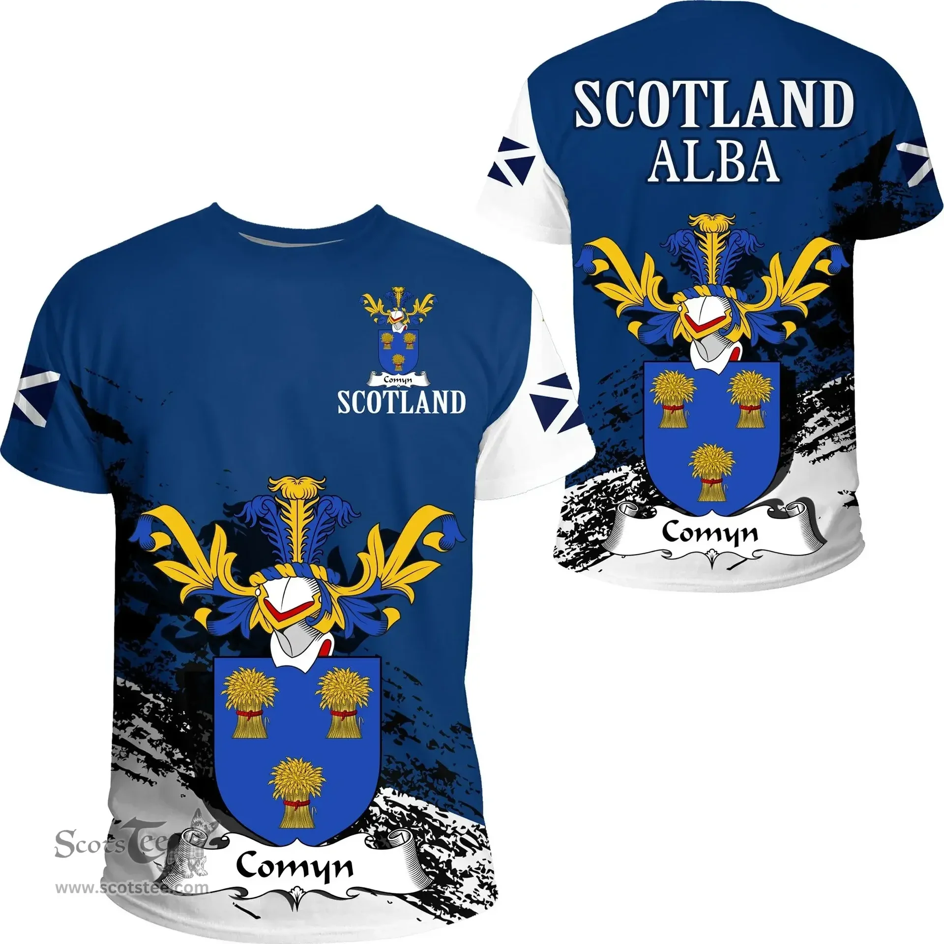 Scottish Comyn Clan Scottish Family Crest Scotland Alba Thistle T Shirt
