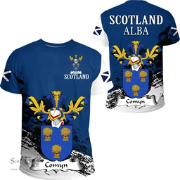 Scottish Comyn Clan Scottish Family Crest Scotland Alba Thistle T Shirt