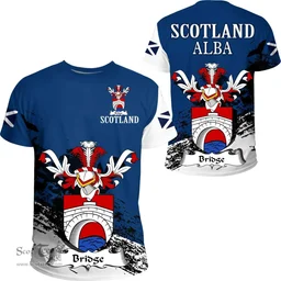 Scottish Bridge Clan Scottish Family Crest Scotland Alba Thistle T Shirt
