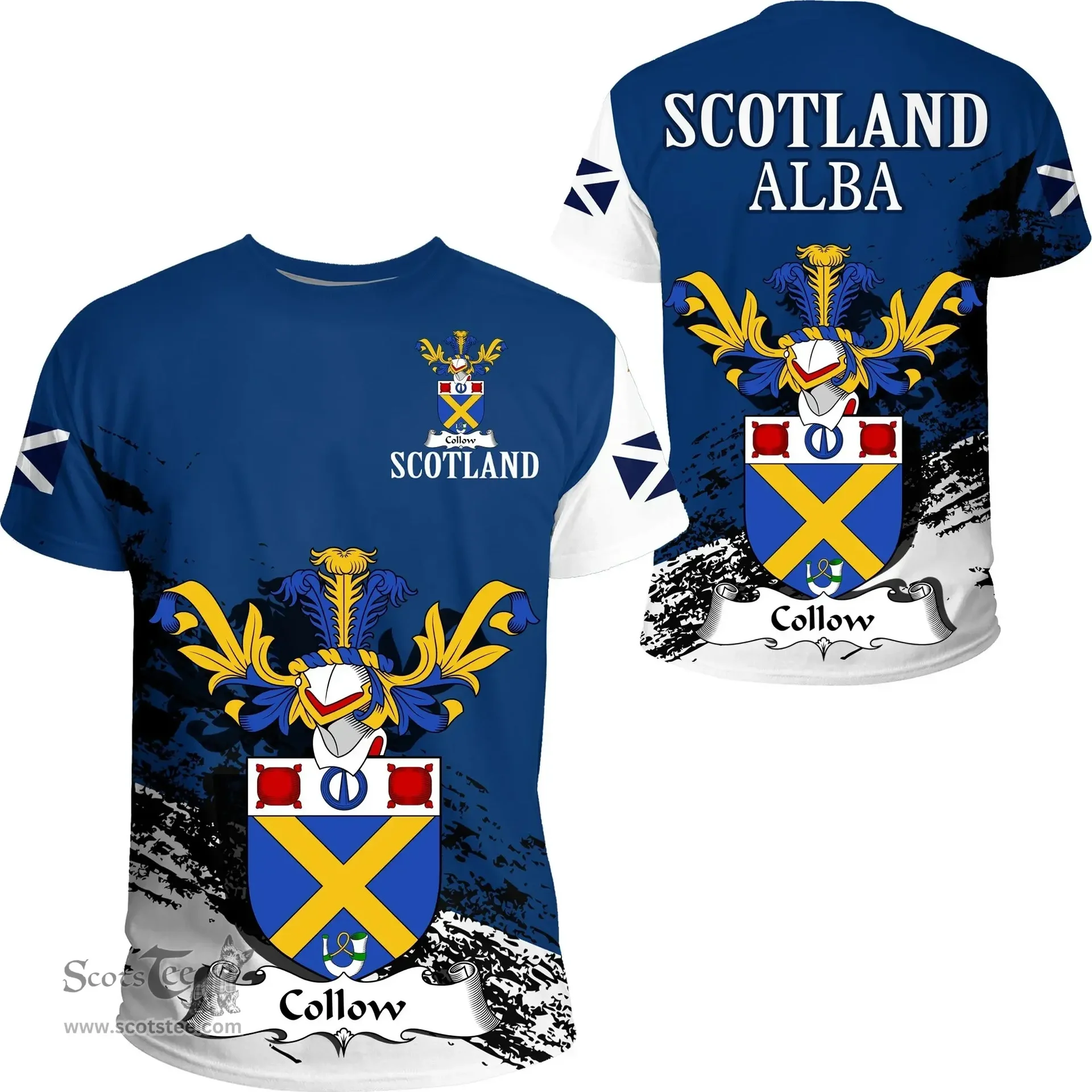 Scottish Collow Clan Scottish Family Crest Scotland Alba Thistle T Shirt