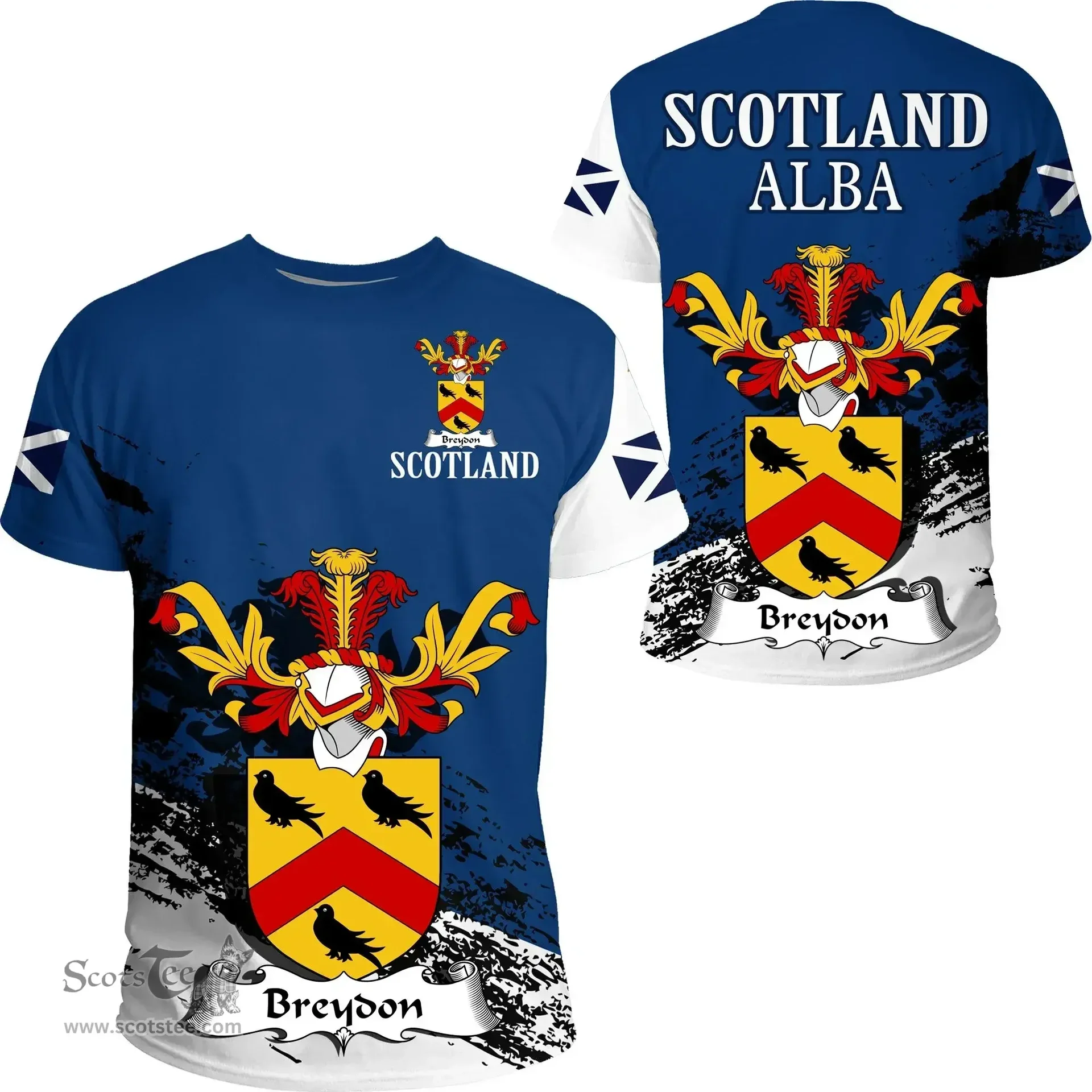 Scottish Breydon or Breyton Clan Scottish Family Crest Scotland Alba Thistle T Shirt