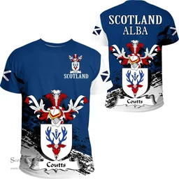 Scottish Coutts Clan Scottish Family Crest Scotland Alba Thistle T Shirt