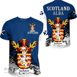 Scottish Jackson Clan Scottish Family Crest Scotland Alba Thistle T Shirt