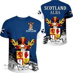 Scottish MacBean Clan Scottish Family Crest Scotland Alba Thistle T Shirt