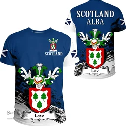 Scottish Low Clan Scottish Family Crest Scotland Alba Thistle T Shirt