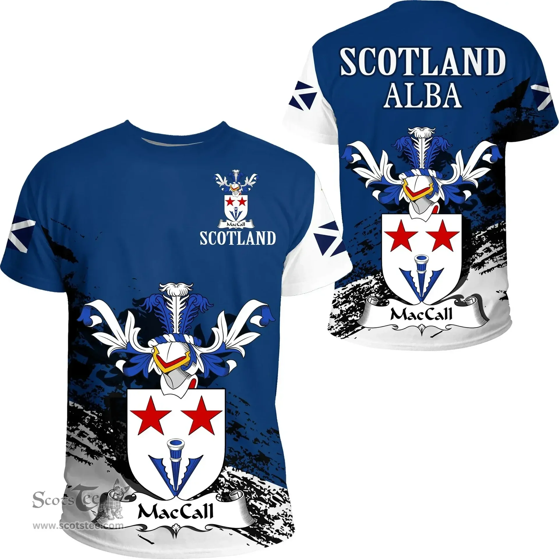 Scottish MacCall or MacColl Clan Scottish Family Crest Scotland Alba Thistle T Shirt