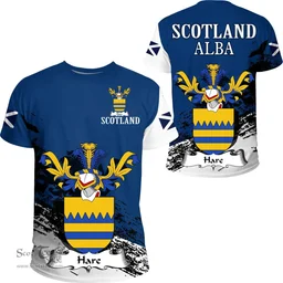 Scottish Hare Clan Scottish Family Crest Scotland Alba Thistle T Shirt