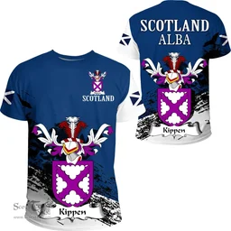 Scottish Kippen Clan Scottish Family Crest Scotland Alba Thistle T Shirt
