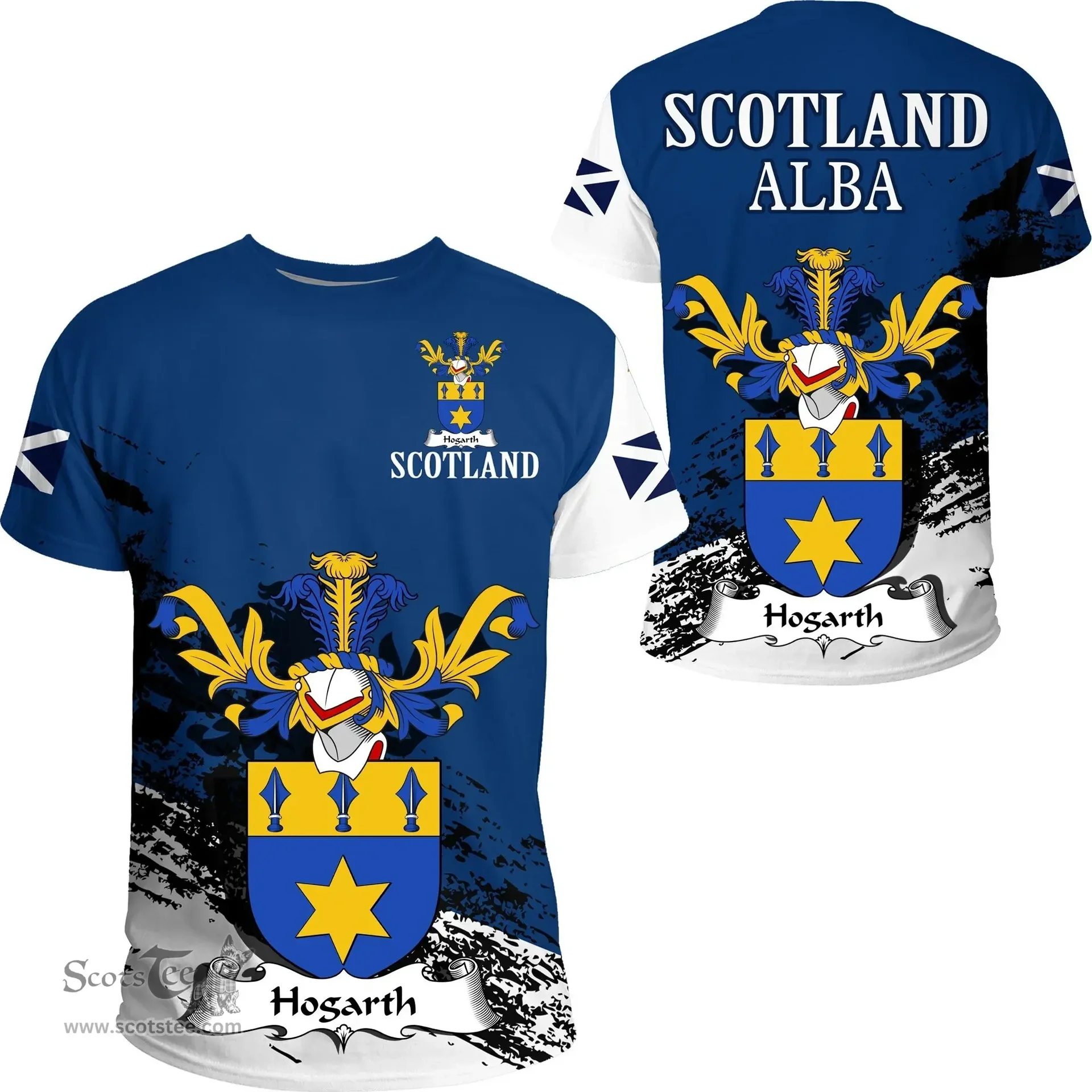 Scottish Hogarth Clan Scottish Family Crest Scotland Alba Thistle T Shirt