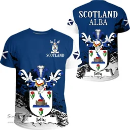 Scottish Jolly Clan Scottish Family Crest Scotland Alba Thistle T Shirt