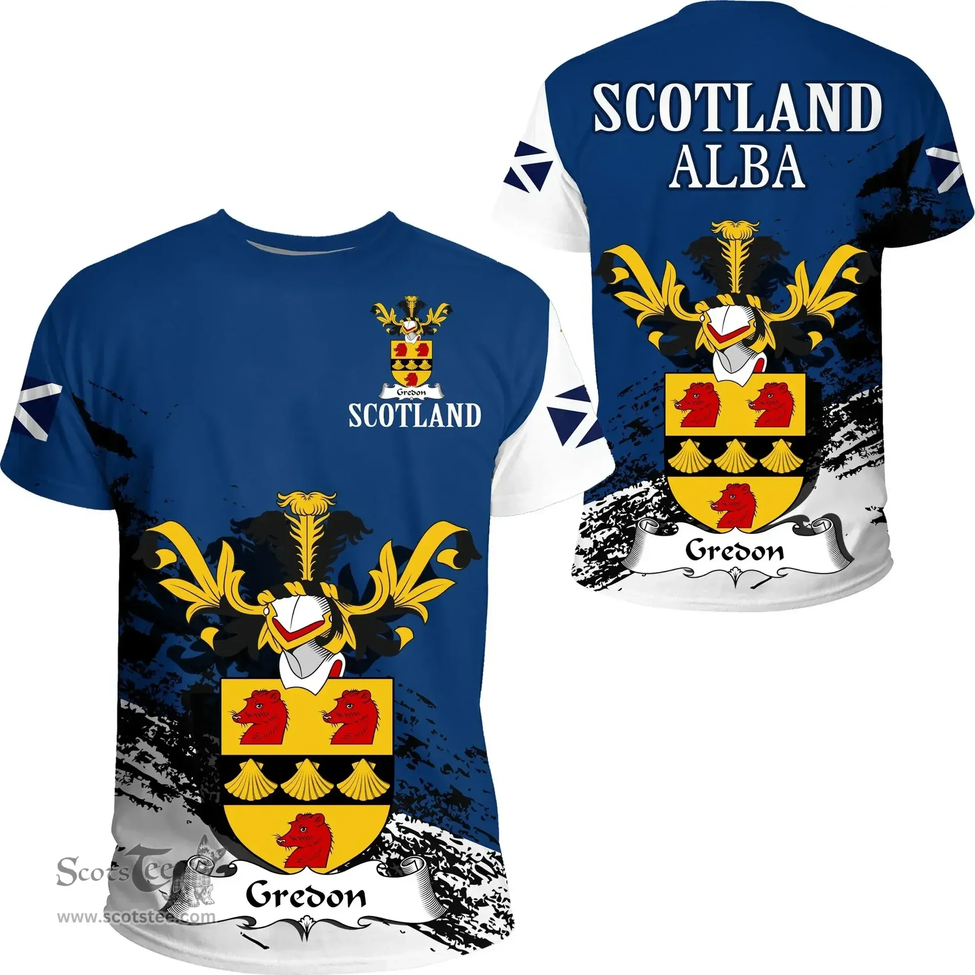 Scottish Gredon Clan Scottish Family Crest Scotland Alba Thistle T Shirt