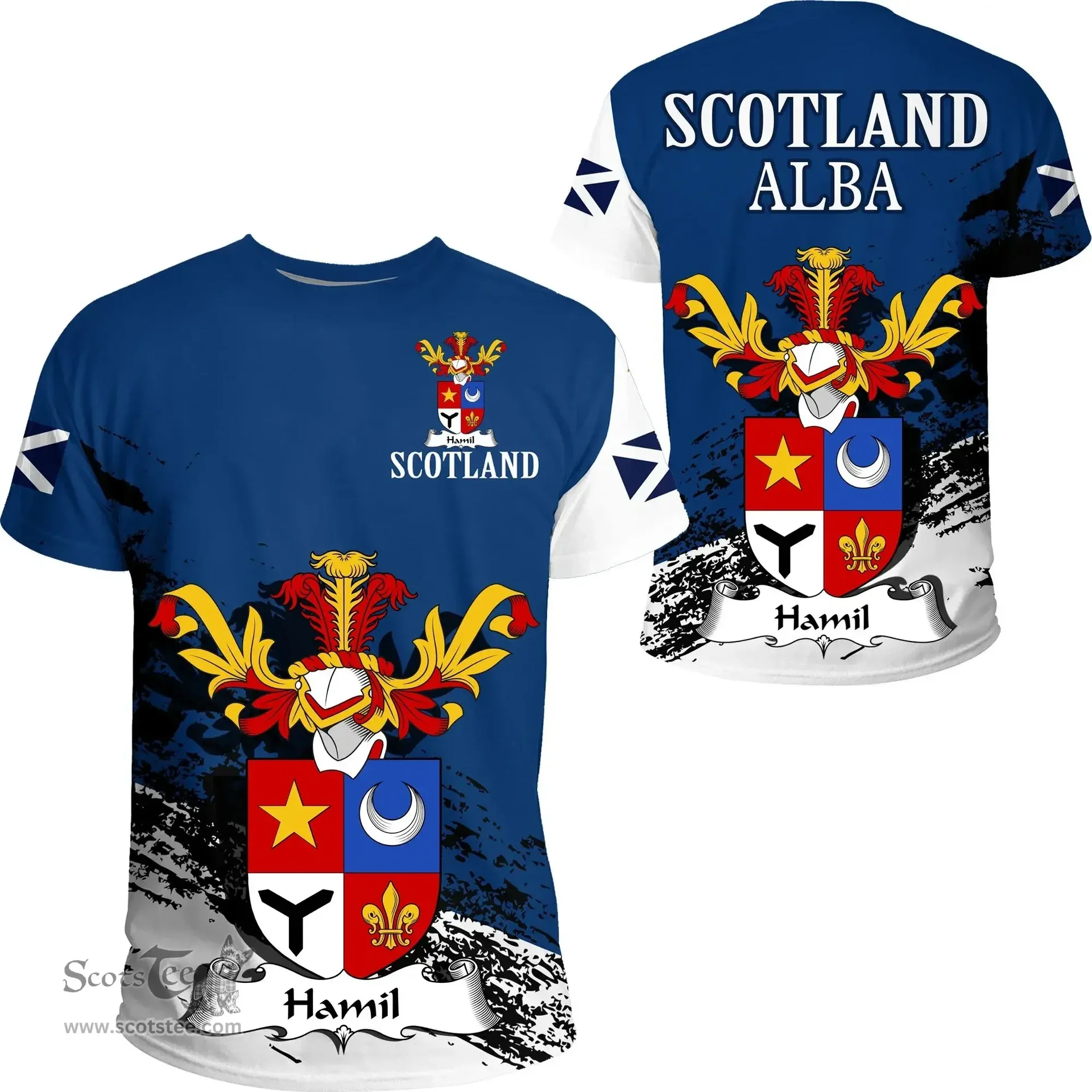 Scottish Hamil Clan Scottish Family Crest Scotland Alba Thistle T Shirt