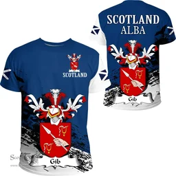 Scottish Gib Clan Scottish Family Crest Scotland Alba Thistle T Shirt