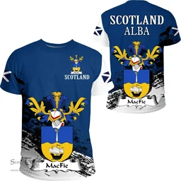 Scottish MacFie Clan Scottish Family Crest Scotland Alba Thistle T Shirt