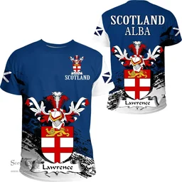 Scottish Lawrence Clan Scottish Family Crest Scotland Alba Thistle T Shirt