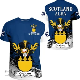 Scottish Graham Clan Scottish Family Crest Scotland Alba Thistle T Shirt