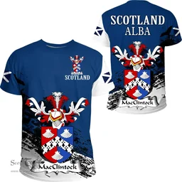 Scottish MacClintock Clan Scottish Family Crest Scotland Alba Thistle T Shirt
