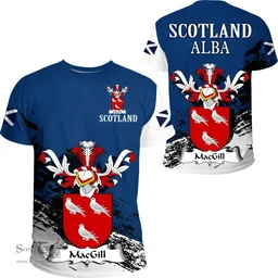 Scottish MacGill Clan Scottish Family Crest Scotland Alba Thistle T Shirt