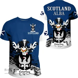 Scottish Gourlay Clan Scottish Family Crest Scotland Alba Thistle T Shirt