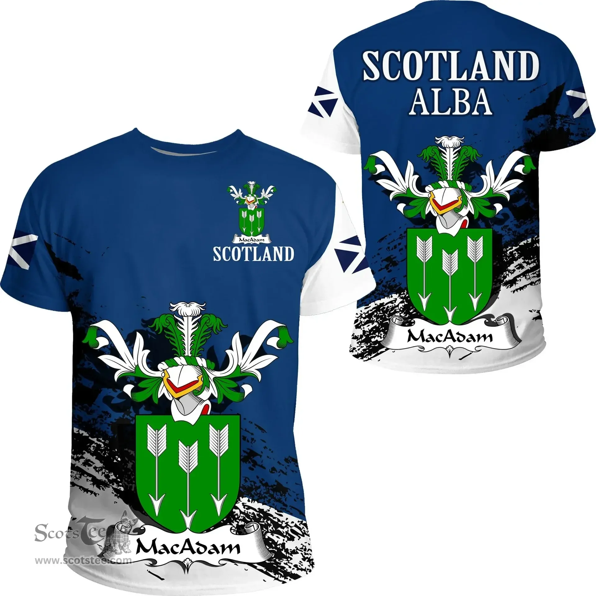 Scottish MacAdam Clan Scottish Family Crest Scotland Alba Thistle T Shirt