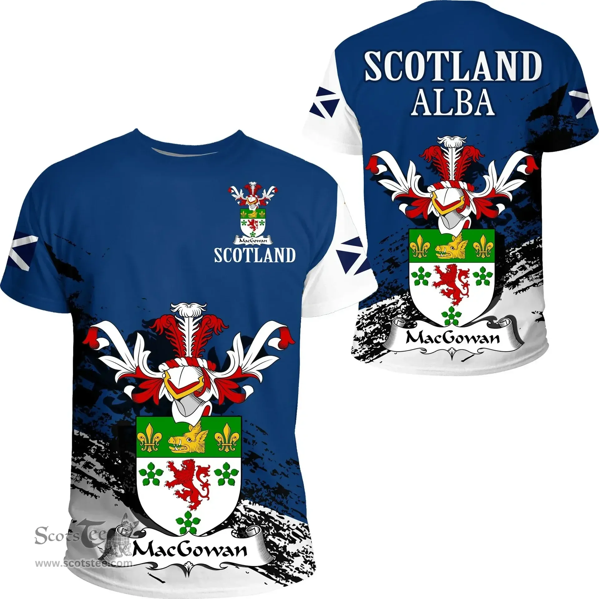 Scottish MacGowan Clan Scottish Family Crest Scotland Alba Thistle T Shirt