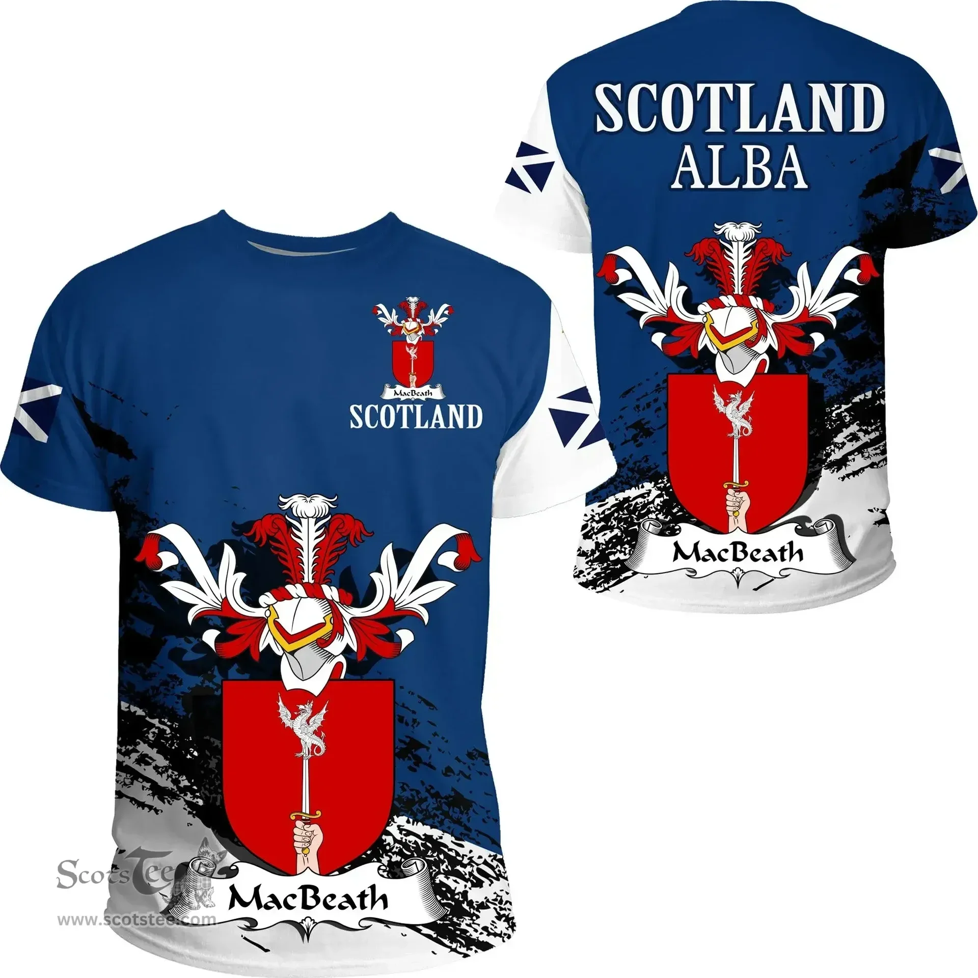 Scottish MacBeath or MacBeth II Clan Scottish Family Crest Scotland Alba Thistle T Shirt