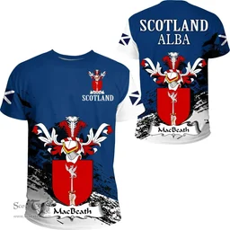 Scottish MacBeath or MacBeth II Clan Scottish Family Crest Scotland Alba Thistle T Shirt