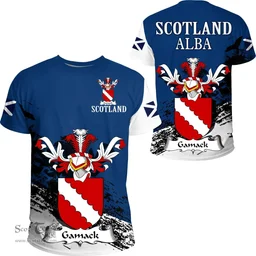 Scottish Gamack Clan Scottish Family Crest Scotland Alba Thistle T Shirt