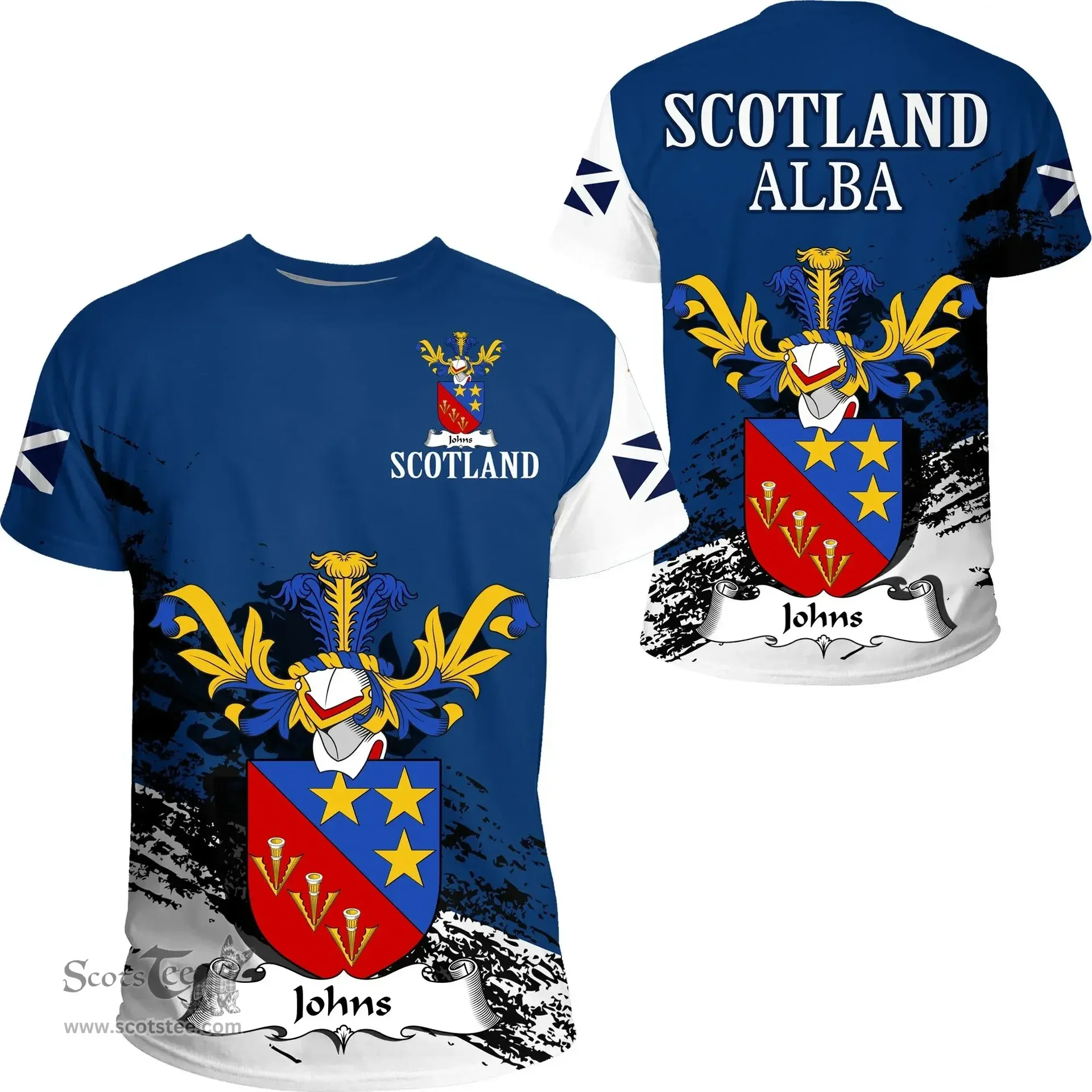 Scottish Johns Clan Scottish Family Crest Scotland Alba Thistle T Shirt