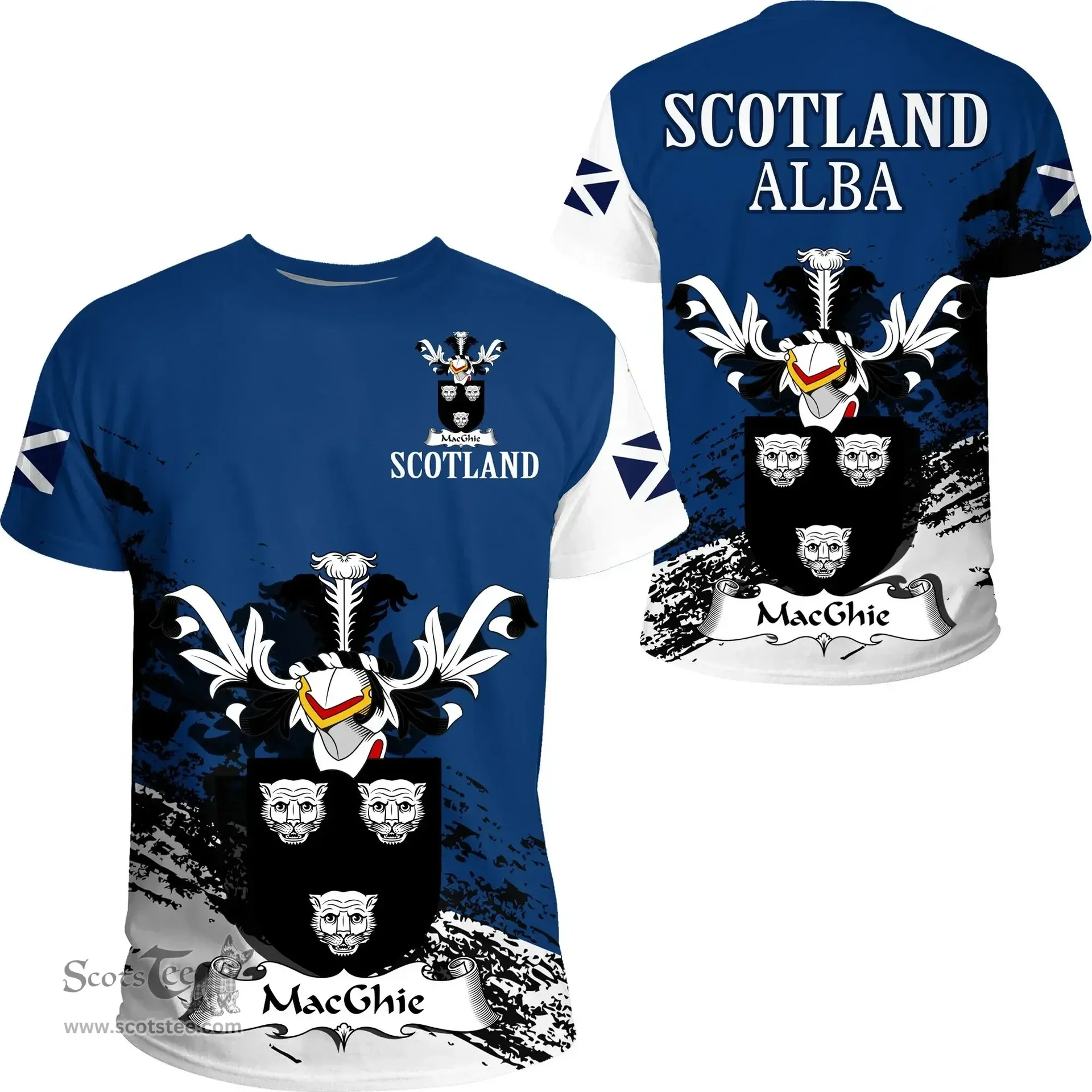 Scottish MacGhie Clan Scottish Family Crest Scotland Alba Thistle T Shirt