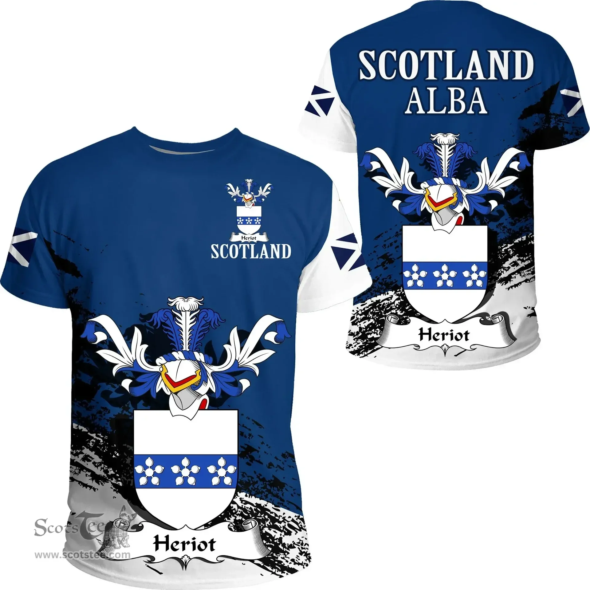 Scottish Heriot Clan Scottish Family Crest Scotland Alba Thistle T Shirt