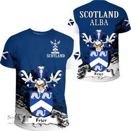 Scottish Frier Clan Scottish Family Crest Scotland Alba Thistle T Shirt