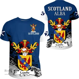 Scottish Lapslie Clan Scottish Family Crest Scotland Alba Thistle T Shirt