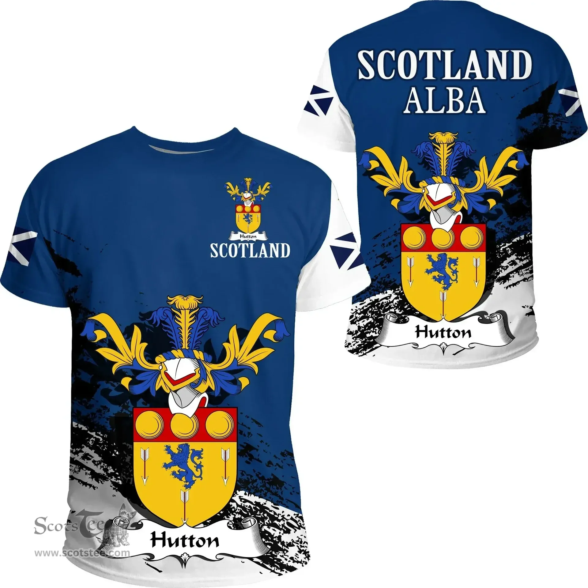 Scottish Hutton Clan Scottish Family Crest Scotland Alba Thistle T Shirt
