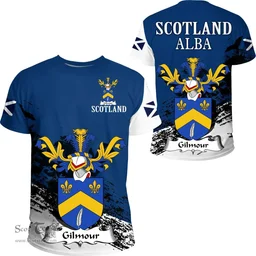 Scottish Gilmour Clan Scottish Family Crest Scotland Alba Thistle T Shirt