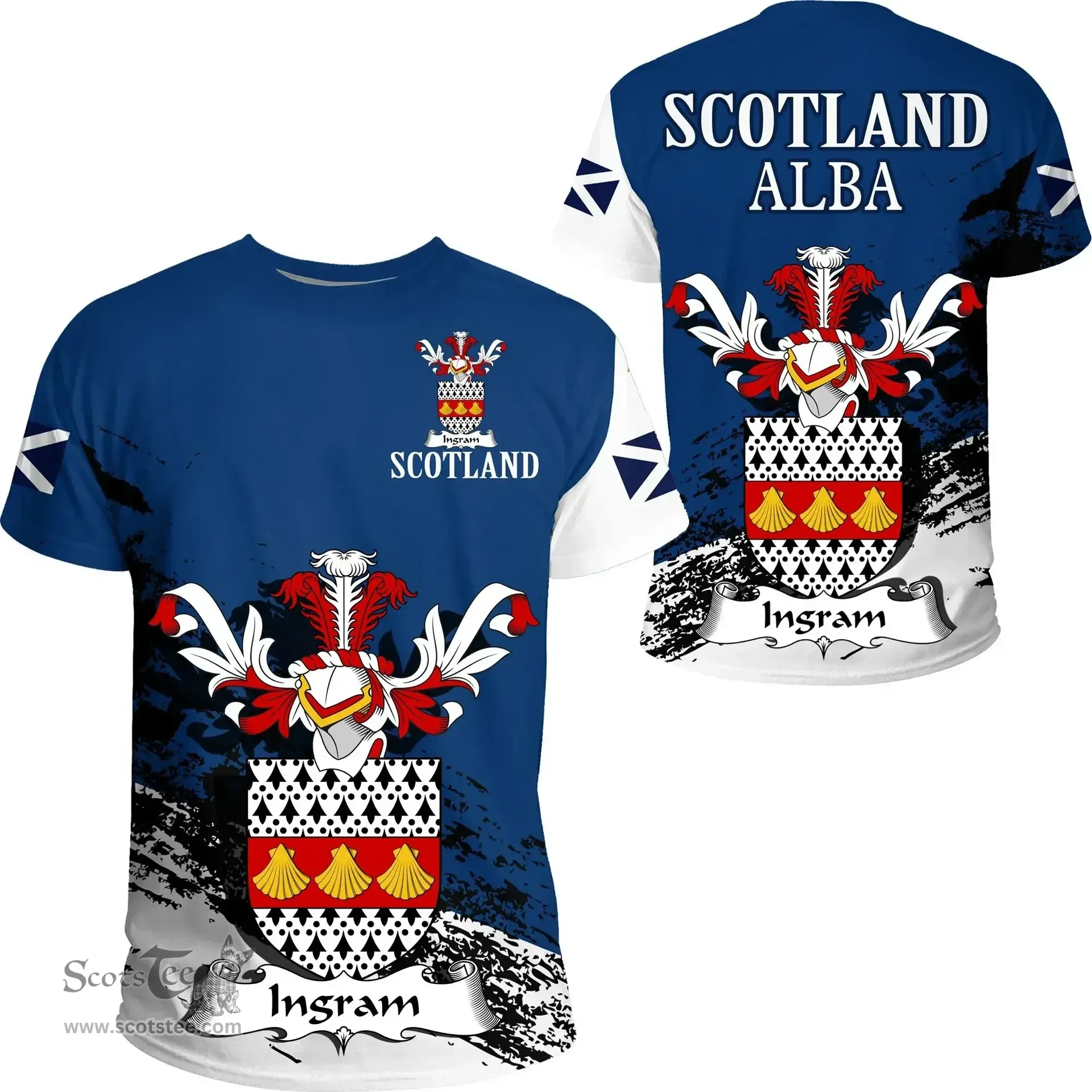 Scottish Ingram Clan Scottish Family Crest Scotland Alba Thistle T Shirt