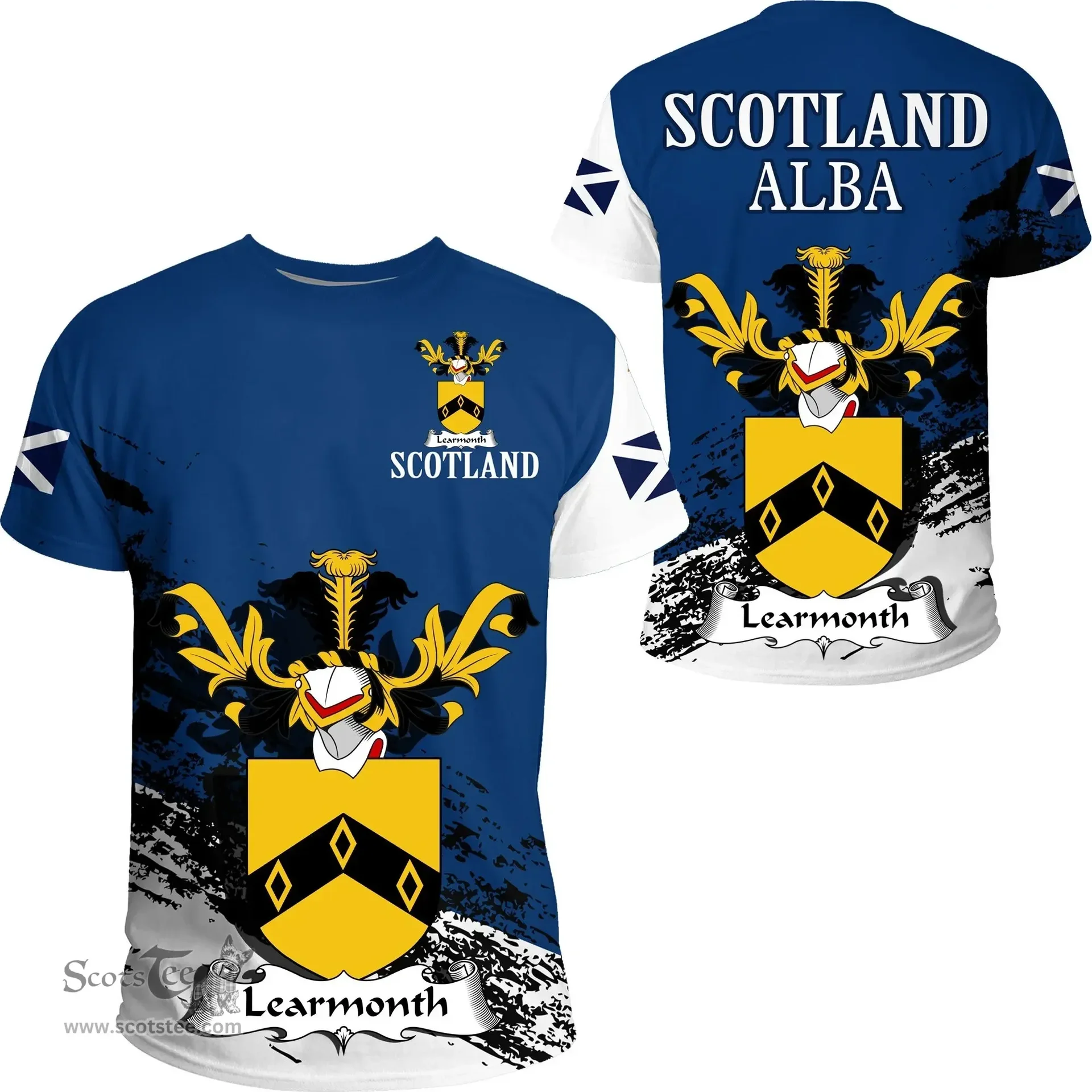 Scottish Learmonth Clan Scottish Family Crest Scotland Alba Thistle T Shirt